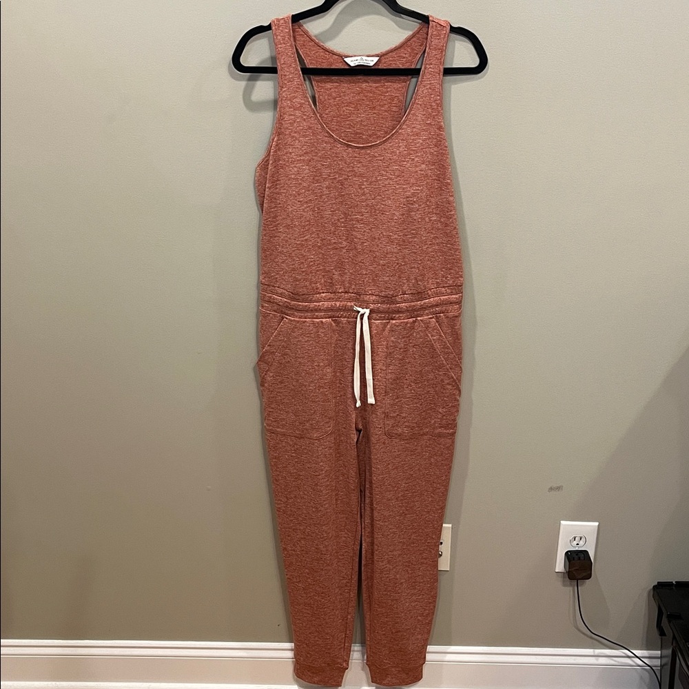 Alpine Design Rust Red Sleeveless Drawstring Jumpsuit